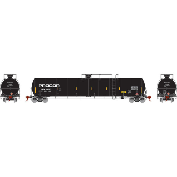 Athearn Genesis 25585 - 33,900-Gallon LPG Tank Car Procor (PROX) 34693 - HO Scale