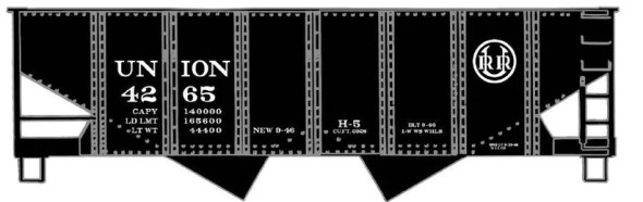 Accurail 81651 - USRA Twin Hopper Union Railroad (URR) 4265 - HO Scale Kit