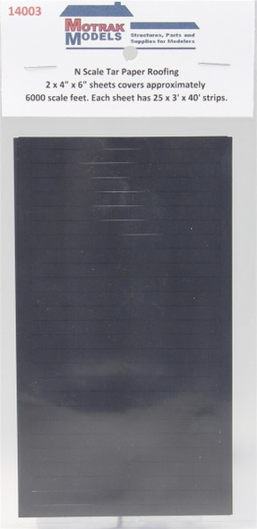 Motrak Models 14003 - Laser-Cut Tar Paper  - N Scale