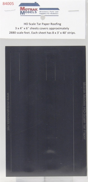 Motrak Models 84005 - Laser-Cut Tar Paper  - HO Scale