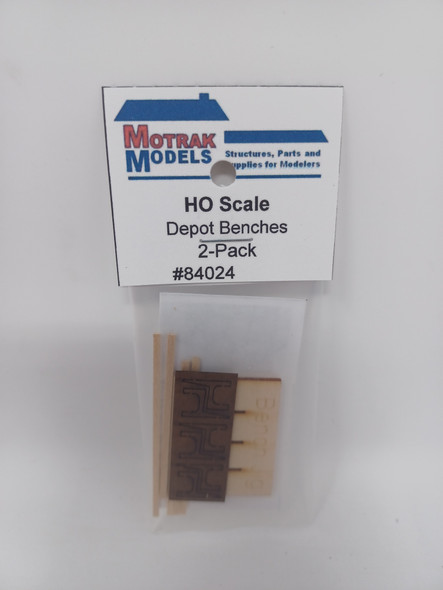 Motrak Models 84024 - Laser-Cut Depot Benches  - HO Scale Kit