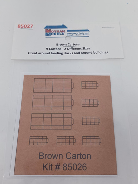 Motrak Models 85027 - Brown Carton Boxes  - HO Scale Kit