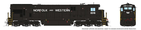 PRE-ORDER: Rapido 42618 - GE C36-7 w/ DCC and Sound Norfolk & Western (NW) 8513 - HO Scale