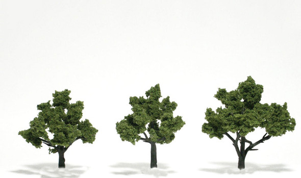 Woodland Scenics TR1506 - Ready Made Realistic Trees™ Light Green - 3/pkg - 3" - 4"