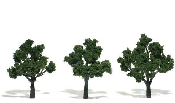 Woodland Scenics TR1507 - Ready Made Realistic Trees™ Medium Green - 3/pkg - 3" - 4"