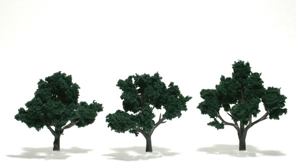 Woodland Scenics TR1508 - Ready Made Realistic Trees™ Dark Green - 3/pkg - 3" - 4"