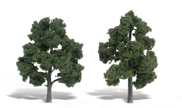 Woodland Scenics TR1513 - Ready Made Realistic Trees™ Medium Green - 2/pkg - 5" - 6"