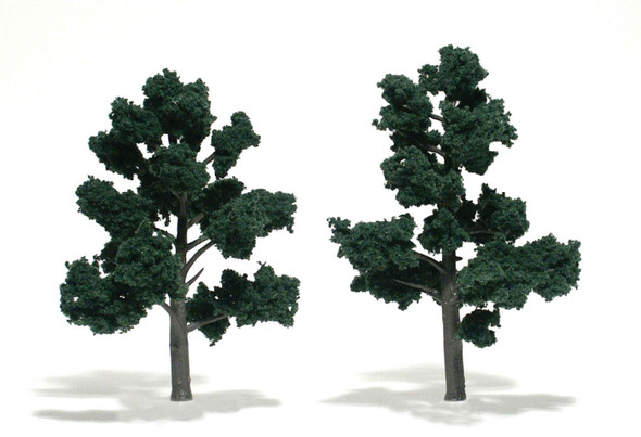 Woodland Scenics TR1514 - Ready Made Realistic Trees™ Dark Green - 2/pkg - 5" - 6"