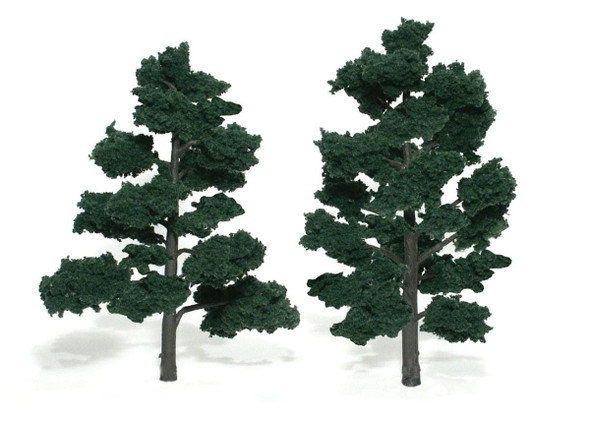 Woodland Scenics TR1517 - Ready Made Realistic Trees™ Dark Green - 2/pkg - 6" - 7"