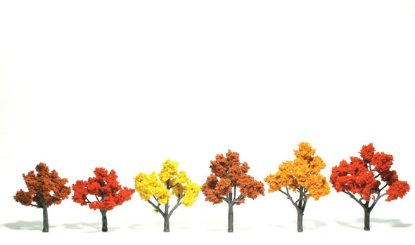 Woodland Scenics TR1541 - Ready Made Realistic Trees™ Fall Mix - 6/pkg - 3" - 5"