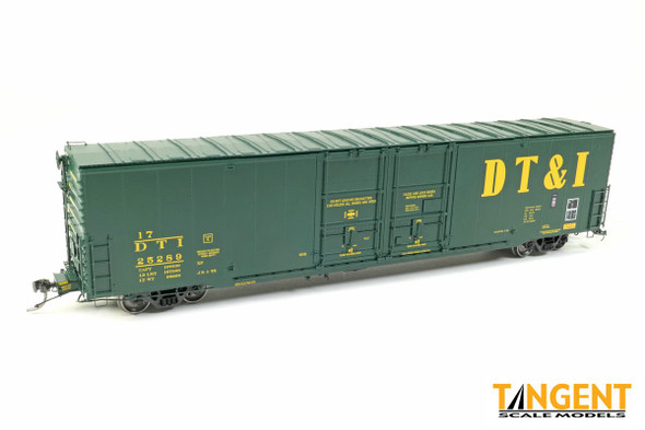Tangent Scale Models 33015-01 - 6000 CuFt 60' Double Door Box Car Detroit, Toledo and Ironton (DTI) 25271 - HO Scale