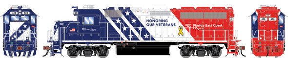 PRE-ORDER: Athearn Genesis 1765 - EMD GP40-2 w/ DCC and Sound Florida East Coast (FEC) Honoring Our Veterans' #430 - HO Scale