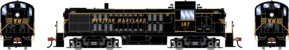 PRE-ORDER: Athearn 2152 - ALCo RS-3 DC Silent Western Maryland (WM) 187 - HO Scale