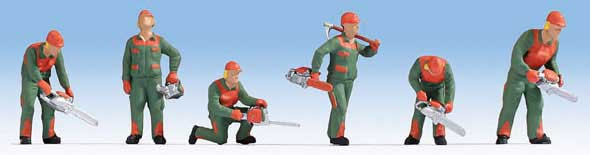 Noch 15061 - 6 Forest Workers  - HO Scale