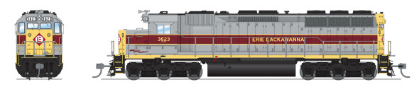 Broadway Limited 7935 - EMD SD45 w/ DCC and Sound Erie Lackawanna (EL) 3628 - HO Scale