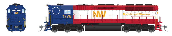 Broadway Limited 7942 - EMD SD45 w/ DCC and Sound Norfolk & Western (NW) 1776 - HO Scale