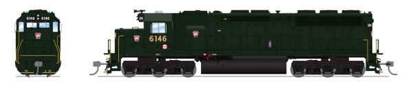 Broadway Limited 7944 - EMD SD45 w/ DCC and Sound Pennsylvania (PRR) 6155 - HO Scale