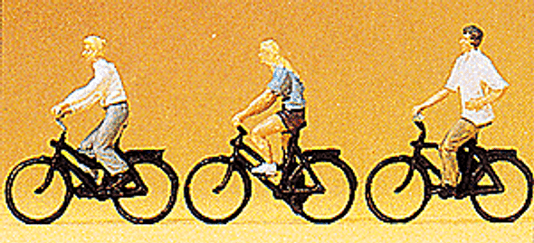 Preiser 10336 - Sports & Recreation -- Cyclists pkg(3)  - HO Scale