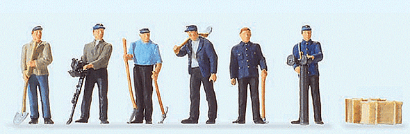 Preiser 10602 - Railroad Personnel -- Standing Track Workers  - HO Scale