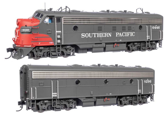Walthers Proto 920-42558 - EMD FP7AB (gray, Scarlet, white) w/ DCC and Sound Southern Pacific (SP) 6446, 8296 - HO Scale