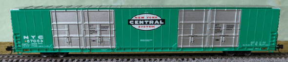 Bluford Shops 87307 - Pullman Standard 86’ Quad Door Boxcar New York Central (NYC) 67063 - N Scale