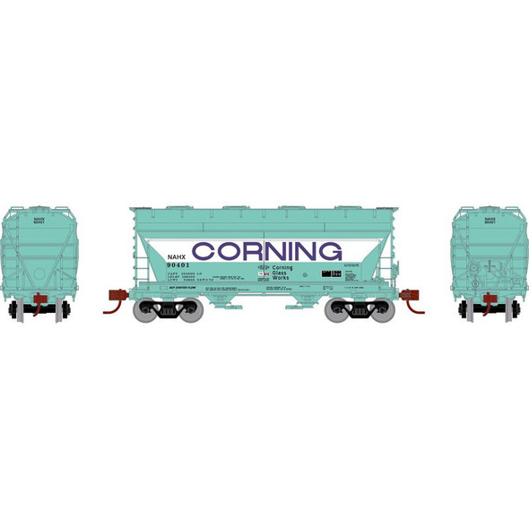 Athearn Genesis 24692 - ACF 2970 Covered Hopper Corning Glass Works (NAHX) 90401 - N Scale