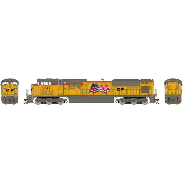 Athearn Genesis 27282 - EMD SD90/43MAC DC Silent Canadian Pacific (CP) 3747 Ex UP Patch - HO Scale