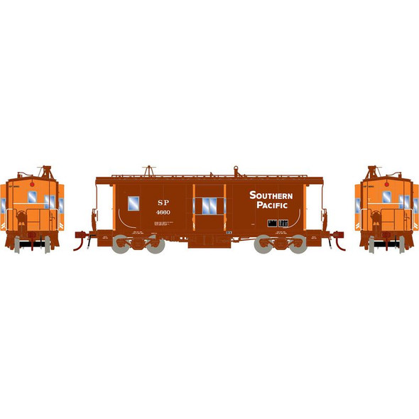 Athearn Genesis 78593 - Bay Window Caboose w/ Lights Southern Pacific (SP) 4675 - HO Scale
