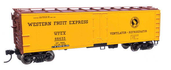 Walthers Mainline 910-41421 - 40' Steel Reefer with Dreadnaught Ends Western Fruit Express Refrigerator-Great Northern (WFCX) 66633 - HO Scale