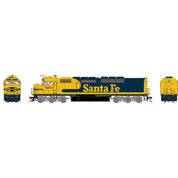 Athearn Genesis 64124 - EMD SDP40F DC Silent Atchison, Topeka and Santa Fe (ATSF) 5260 - HO Scale