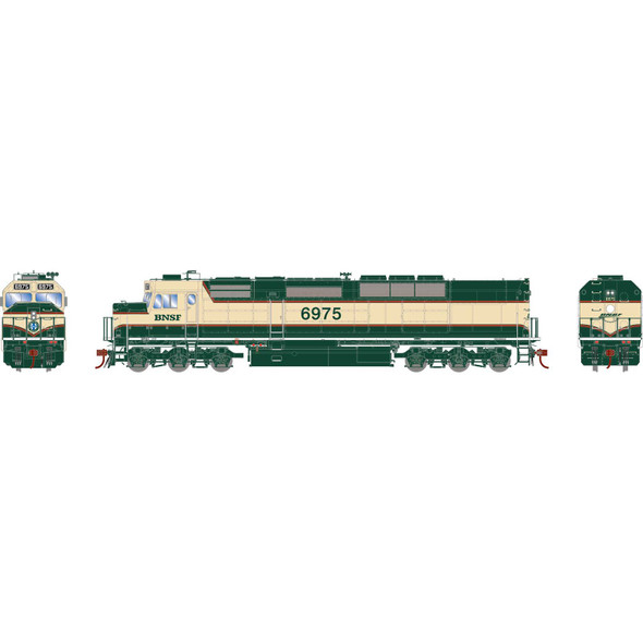 Athearn Genesis 64126 - EMD SDP40F DC Silent BNSF 6975 - HO Scale