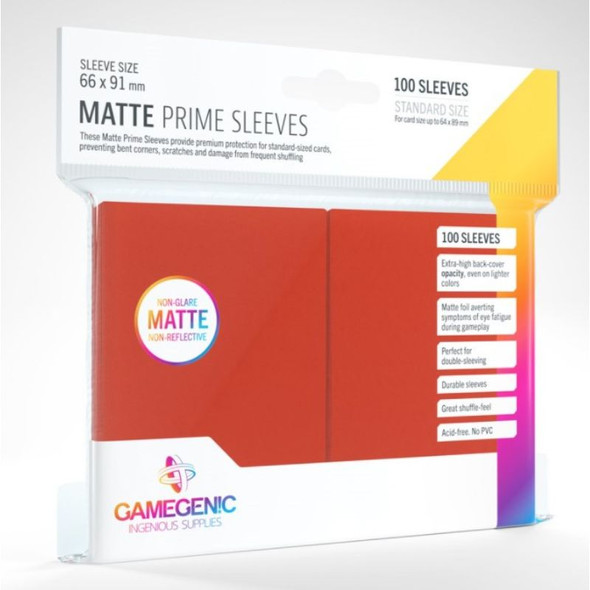 Gamegenic GG1027 - Matte Prime Card Sleeves: Red