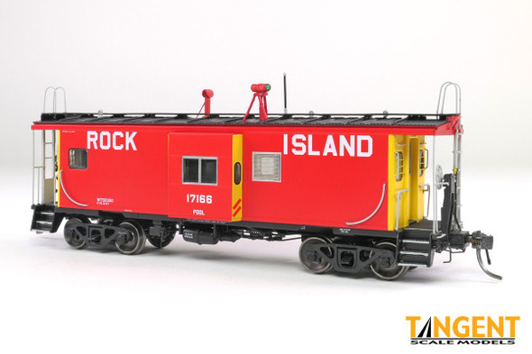 Tangent Scale Models 60410-04 - ICC Rock Island Bay Window Caboose Rock Island (RI) 17158 - HO Scale