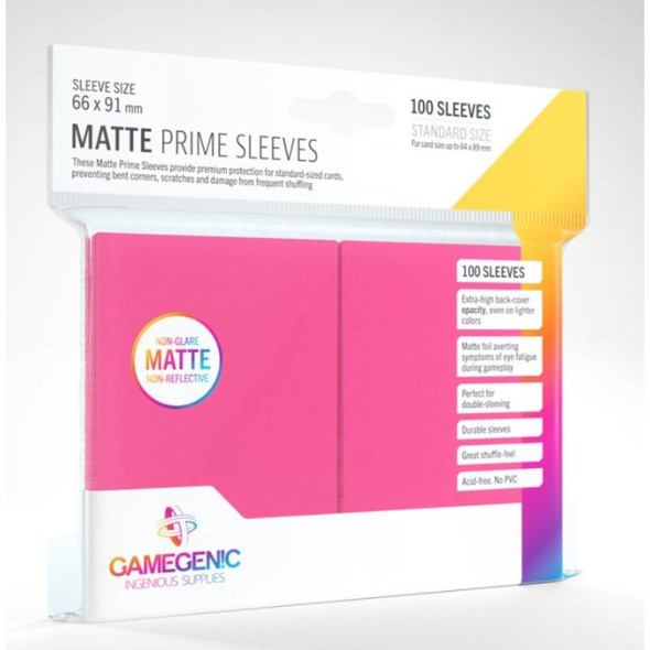 Gamegenic GG1036 - Matte Prime Card Sleeves: Pink