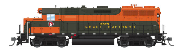 Broadway Limited 8908 - EMD GP35 DC Silent Great Northern (GN) 3035 - HO Scale