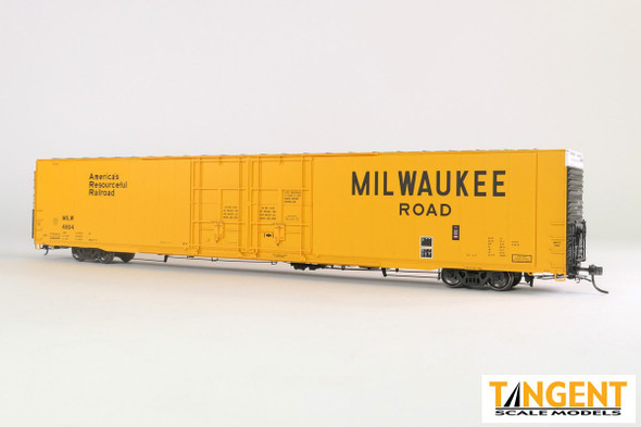 Tangent Scale Models 25058-02 - Greenville 86′ Double Plug Door Box Car Milwaukee Road (MILW) 4791 - HO Scale