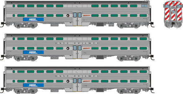 PRE-ORDER: Rapido 545010 - Gallery Commuter Car Set Metra (METX) Cab: 811 Coaches: 751 778 - N Scale