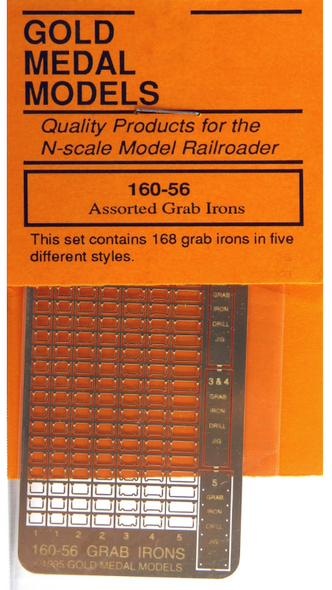 Gold Medal Models 160-56 - Assorted Grab Irons (168)  - N Scale