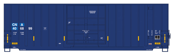 InterMountain 4130002-05 - Gunderson 50' High Cube Boxcar - Modern Ends - Single Door - Value Line - Canadian National (CNA) 406874 - HO Scale