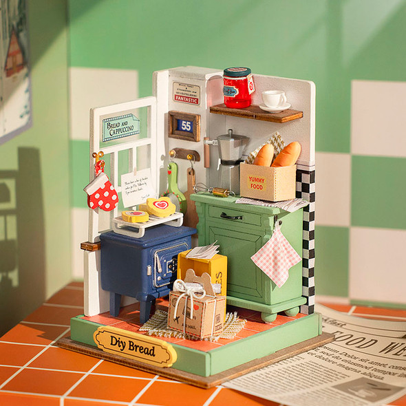 Robotime DW001B - Breezy Time Cafe - Kit - Midwest Model Railroad