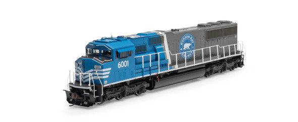 Athearn Genesis 75546 - EMD SD60M 'Tri-Clops' DC Silent Hudson Bay Railway (HBRY) 6001 - HO Scale