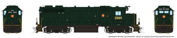 PRE-ORDER: Rapido 38053 - EMD GP38 Ext Cab (DC Silent) Pennsylvania-Reading Seashore Lines (PRSL) 2005 - HO Scale