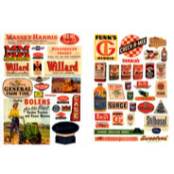 JL Innovative 183 - Feed & Seed/Farm posters & signs(54)    - HO Scale Kit