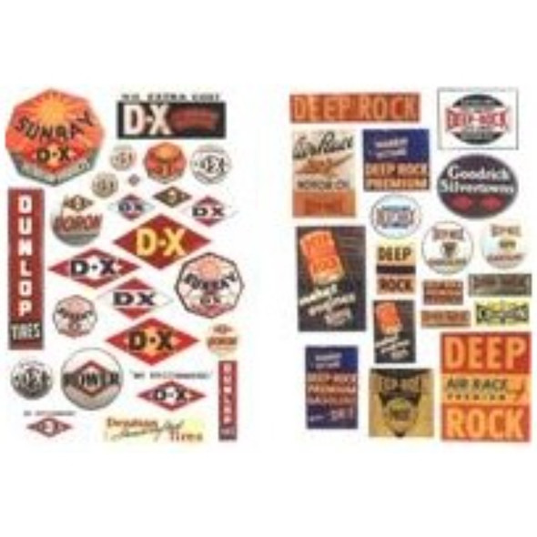 JL Innovative 232 - Vintage Gas Staion Signs DX&Deep Rock 30s-50s (43)    - HO Scale