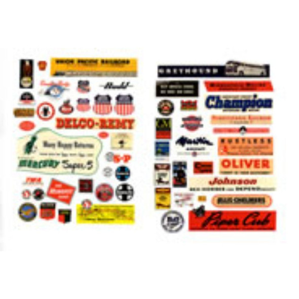 JL Innovative 283 - Planes / Trains / Industrail Signs 1940s - 50s    - HO Scale