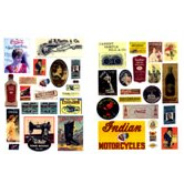 JL Innovative 285 - "Turn of the Centruy" Posters/Signs (40) 1890's-1920's     - HO Scale
