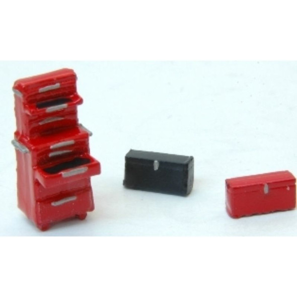 JL Innovative 433 - Custom Tool Boxes & Chest (3)    - HO Scale