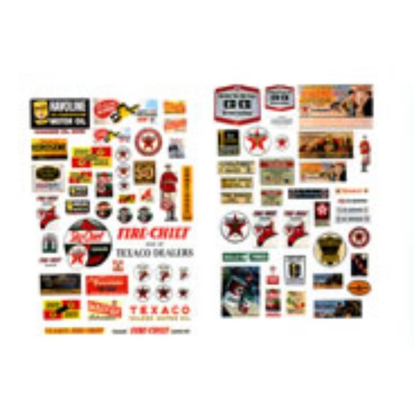 JL Innovative 484 - Vintage Gas Station Signs, Texaco 1930's - 50's    - HO Scale