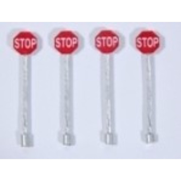 JL Innovative 851 - Custom Stop Sign Red (4)    - HO Scale