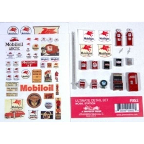 JL Innovative 952 - Ultimate Detail Set Mobil Gas Station    - HO Scale